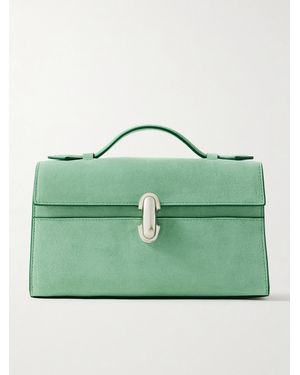 SAVETTE Symmetry Pochette Suede Tote - Green