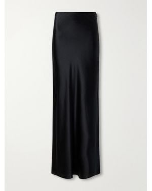 Cult Gaia Chantel Stretch Silk-Satin Maxi Skirt - Black