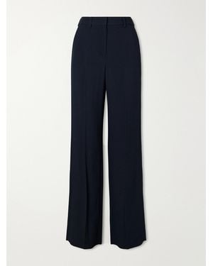Blazé Milano Lundy Crepe Straight-Leg Pants - Blue