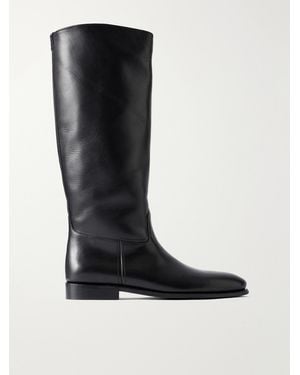Polo Ralph Lauren Leather Knee Boots - Black