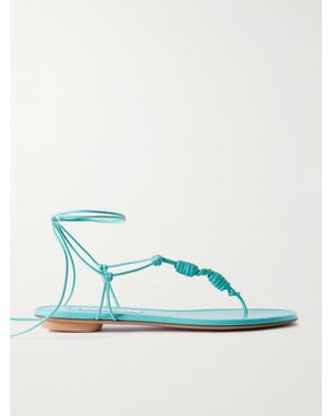 Aquazzura Sandales En Cuir À Nœuds Oaxaca - Bleu