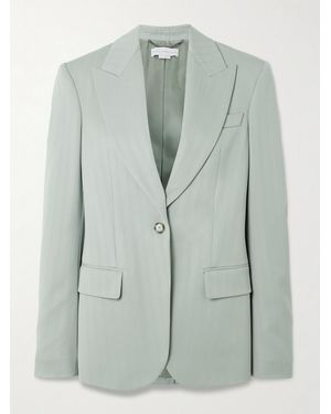 Stella McCartney Striped Wool-Jacquard Blazer - Green
