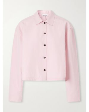 Jil Sander Cropped Poplin Shirt - Pink