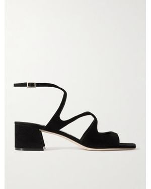Jimmy Choo Azilia 45 Suede Sandals - Black