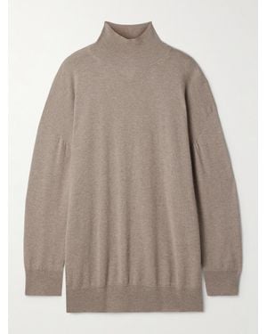 The Row Jabari Stehkragenpullover Aus Kaschmir - Braun