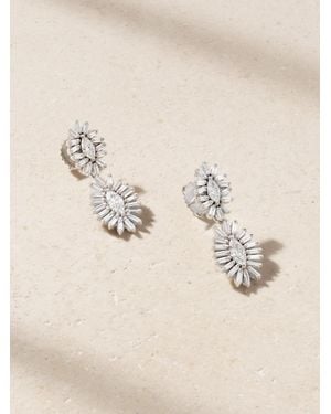 Suzanne Kalan Ohrringe Aus 18 Karat Weißgold Mit Diamanten - Natur