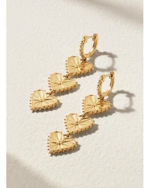 Marlo Laz Agape Creolen Aus 14 Karat Mit Diamanten - Natur