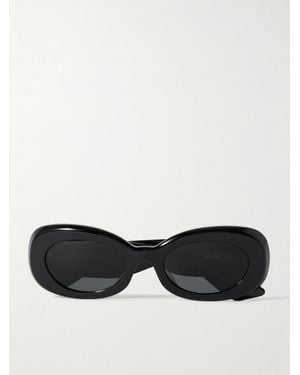 Oliver Peoples Khaite Oval-Frame Acetate Sunglasses - Black