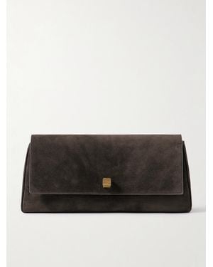 KHAITE Audrey Clutch Aus Veloursleder - Schwarz