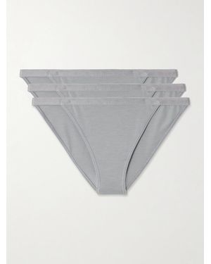 CDLP Set Of Three Stretch-Tencel Lyocell Briefs - Gray