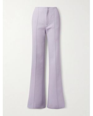 Chloé Wool-Crepe Flared Pants - Purple