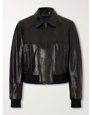 Nili Lotan Sue Leather Jacket - Black