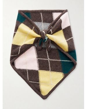 &Daughter Ava Argyle Cashmere Scarf - Multicolour