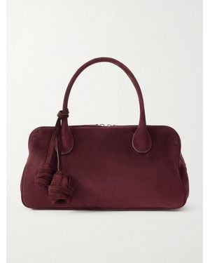 Magda Butrym Brigitte Embellished Suede Tote - Purple