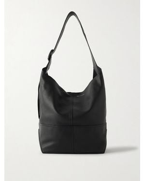 Ami Paris Etienne Buckled Leather Crossbody Bag - Black