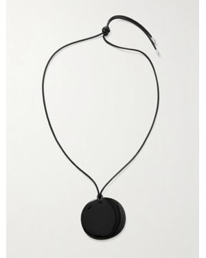 Sophie Buhai Large Full Moon Kordelkette Mit Onyx Und Silberfarbenen Details - Natur
