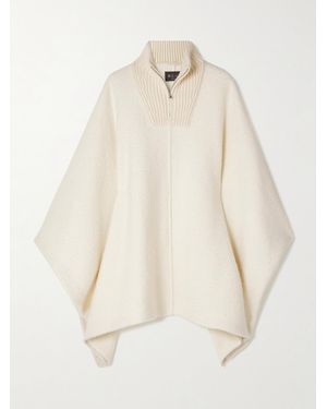 Loro Piana Britney Cashmere And Silk-Blend Turtleneck Poncho - Natural