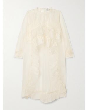 Sea Cornelia Asymmetrisches Oberteil Aus Seidenorganza Mit Rüschen - Natur