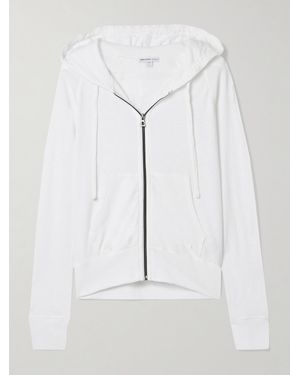 James Perse French Cotton-Terry Hoodie - Blue