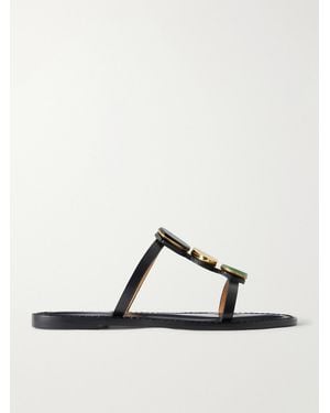 Amanu The Matobo Embellished Leather Sandals - Black