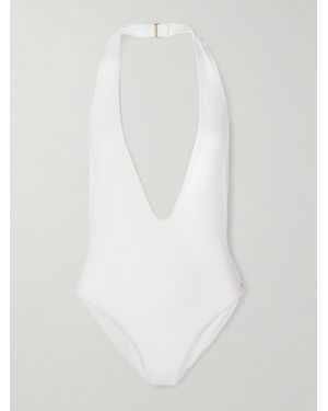 Kiki de Montparnasse Echauffe Badeanzug Mit Neckholder - Weiß
