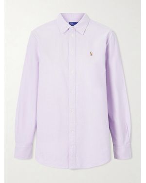 Polo Ralph Lauren Embroidered Oxford Cotton Shirt - Purple
