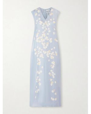 Altuzarra Cherie Floral-Print Silk-Twill Midi Dress - White