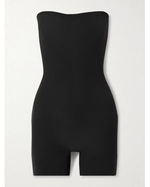 Skims Seamless Sculpt Strapless Shortie Bodysuit – Onyx – Body - Schwarz