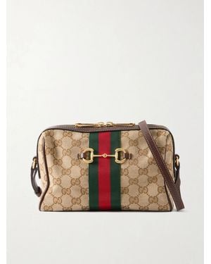 Gucci Camera Case Web-Trimmed Canvas Shoulder Bag - Natural
