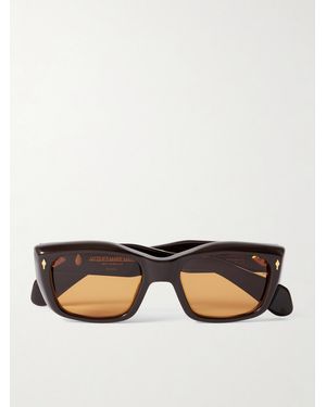 Jacques Marie Mage Corniche D-Frame Acetate Sunglasses - Brown