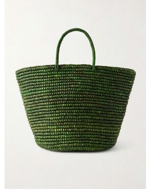 Sensi Studio Large Straw Tote - Green
