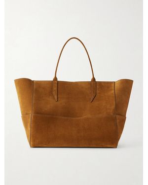 Metier Incognito Cabas Große Tote Aus Veloursleder - Braun
