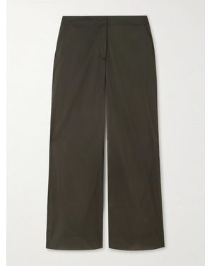 St. Agni Organza Wide-Leg Pants - Green
