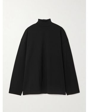 Wardrobe NYC Jersey Turtleneck Top - Black