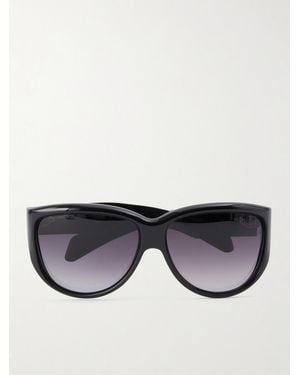 Jacques Marie Mage Ravello D-Frame Acetate Sunglasses - Black