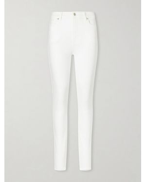 FRAME Le High Skinny High-Rise Skinny-Leg Cotton-Blend Jeans - White