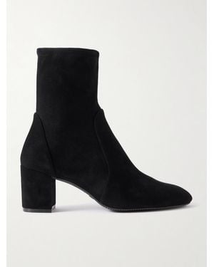 Stuart Weitzman Yuliana Suede Ankle Boots - Black