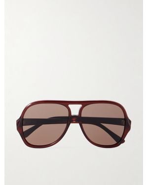 Chloé Salomé Pilotensonnenbrille Aus Azetat - Braun