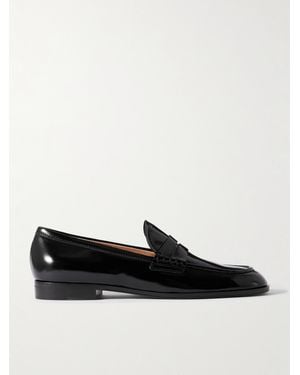 Gianvito Rossi Georgie Patent-Leather Loafers - Black