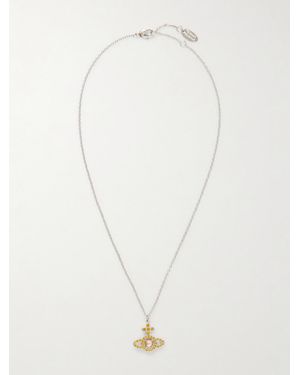 Vivienne Westwood Olympia Platinum, Crystal And Pearl Necklace - White