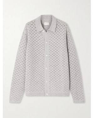 Aimé Leon Dore Open-Knit Wool-Blend Shirt - Grey