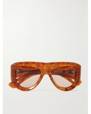 Jacques Marie Mage Barclay D-Frame Acetate Sunglasses - Orange