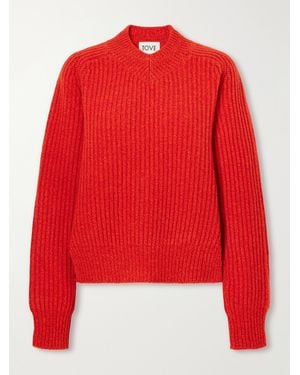 TOVE Eilis Ribbed-Knit Wool Sweater - Red