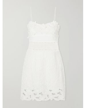 Isabel Marant Reola Embroidered Ramie Mini Dress - White