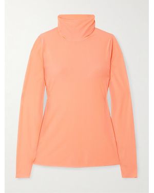 Dries Van Noten Mesh Turtleneck Top - Orange