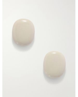 Camille Surault Blowblow Resin And Sterling Earrings - White