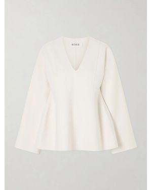 Rohe Panelled Wool Blouse - Natural