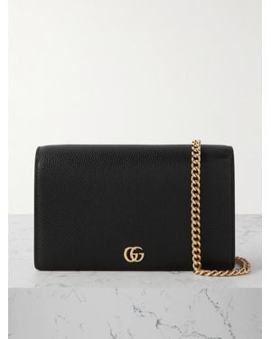 Gucci Petite Marmont Textured-Leather Wallet - Schwarz