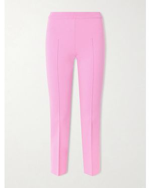 High Sport Louis Cropped Wool-Blend Slim-Leg Trousers - Pink
