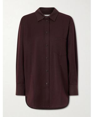 Victoria Beckham Remi Wool Shirt - Purple
